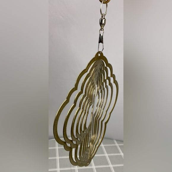 Cross Wind Spinner 12” Sparkly Gold Finish Made in USA - Picture 3 of 5